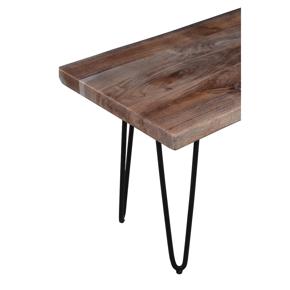 Nature's Edge 48'' Modern Solid Wood Live Edge Bench. Picture 4