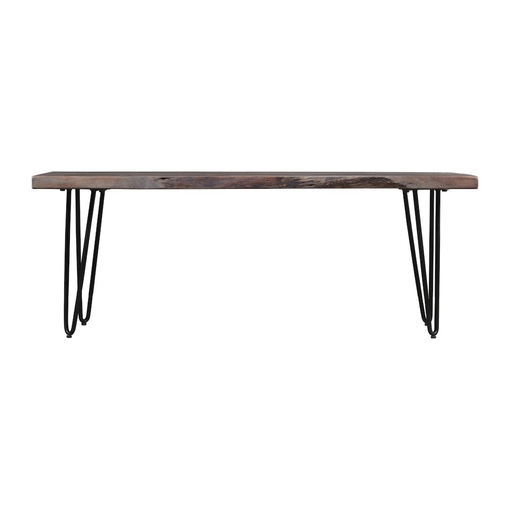 Nature's Edge 48'' Modern Solid Wood Live Edge Bench. Picture 1