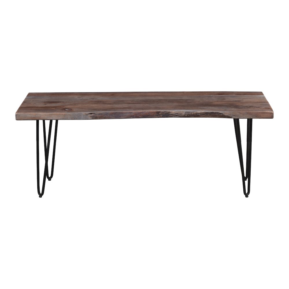 Nature's Edge 48'' Modern Solid Wood Live Edge Bench. Picture 5
