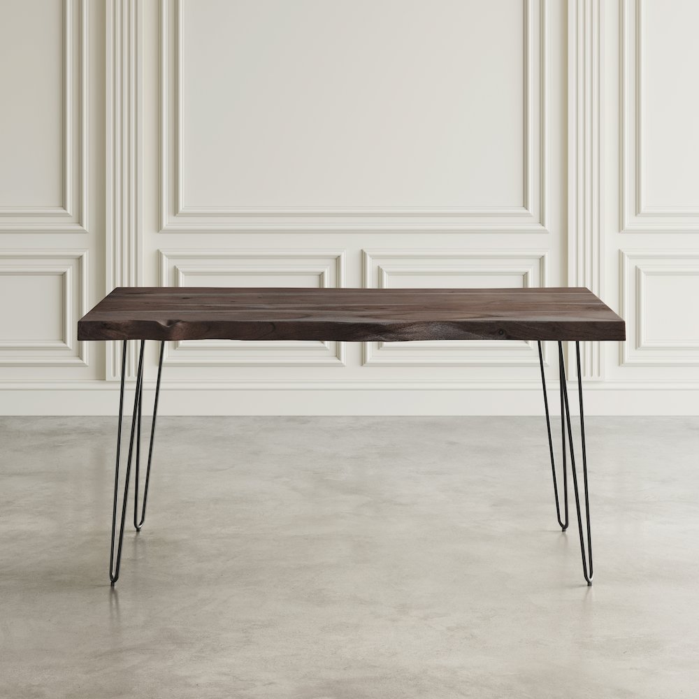 Nature's Edge 60" Solid Wood Modern Live Edge Dining Table. Picture 7