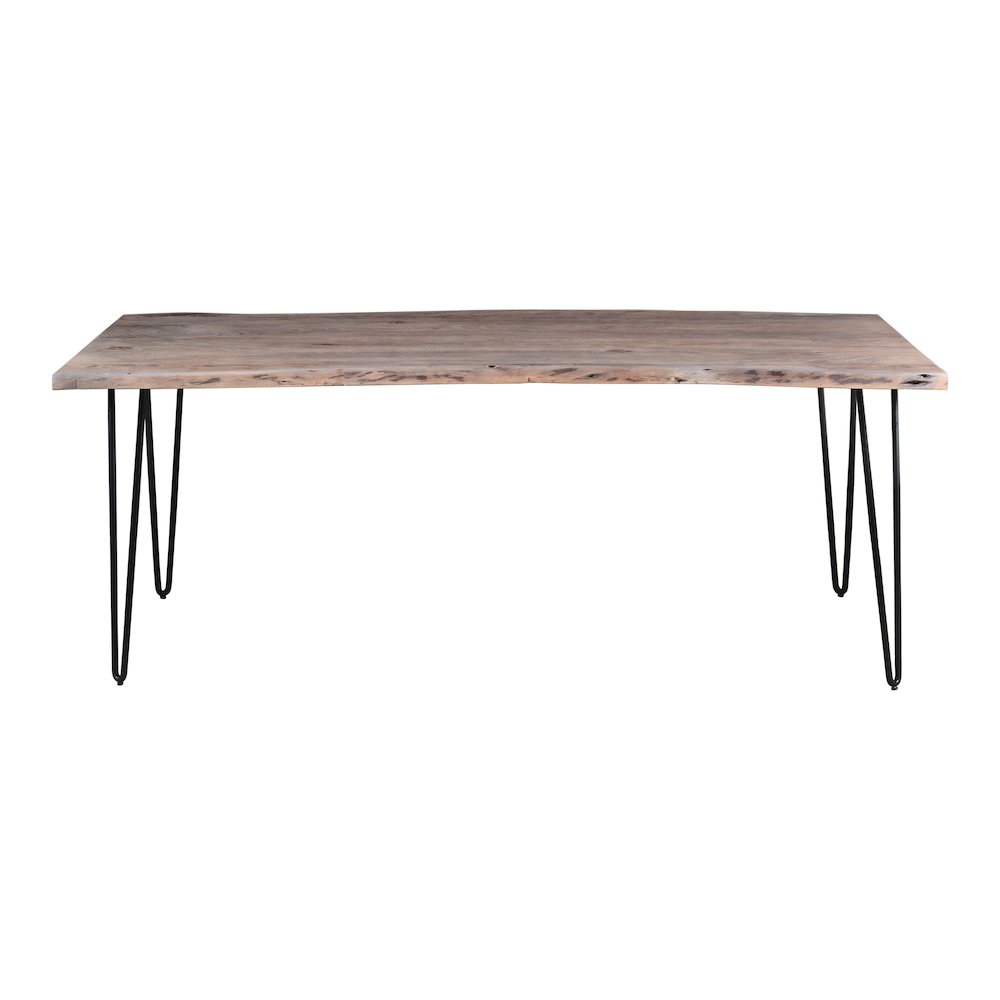 Nature's Edge Solid Acacia 79" Modern Live Edge Dining Table. Picture 1