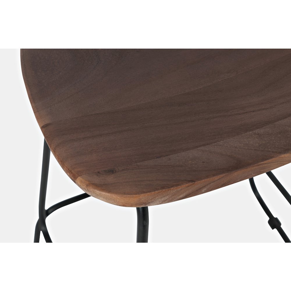 Nature's Edge Solid Acacia Counter Height Backless Stool (Set of 2). Picture 4