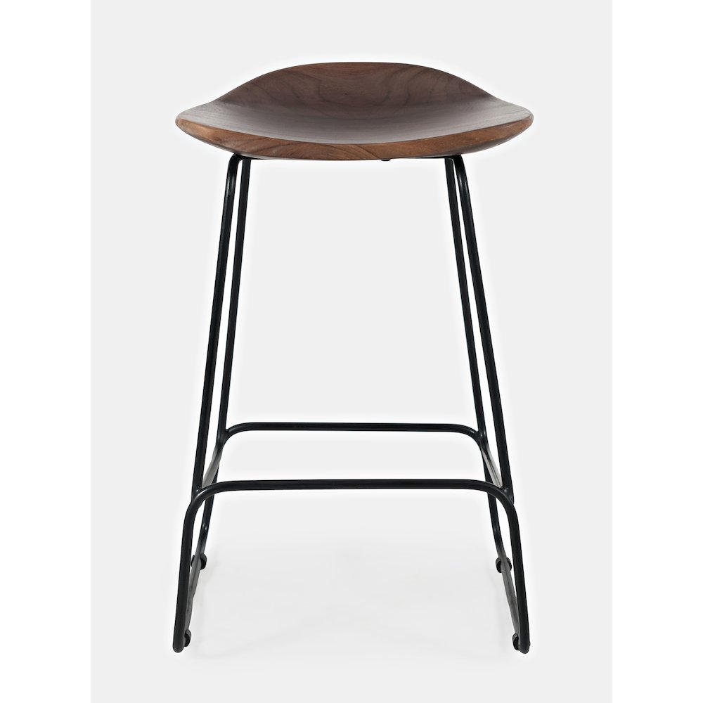 Nature's Edge Solid Acacia Counter Height Backless Stool (Set of 2). Picture 1