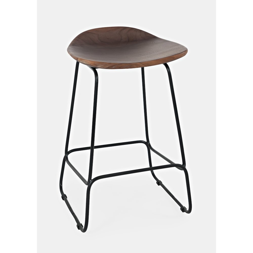 Nature's Edge Solid Acacia Counter Height Backless Stool (Set of 2). Picture 3