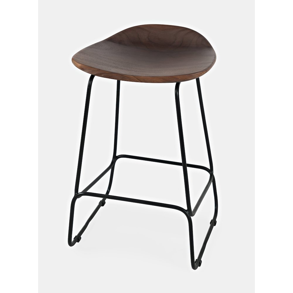 Nature's Edge Solid Acacia Counter Height Backless Stool (Set of 2). Picture 2