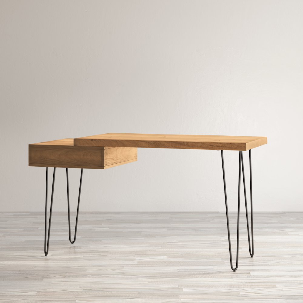 Nature's Edge Solid Acacia Desk with Drawer. Picture 7