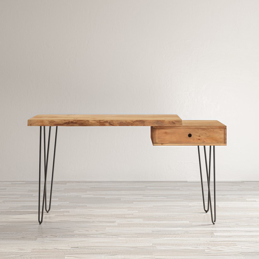 Nature's Edge Solid Acacia Desk with Drawer. Picture 9