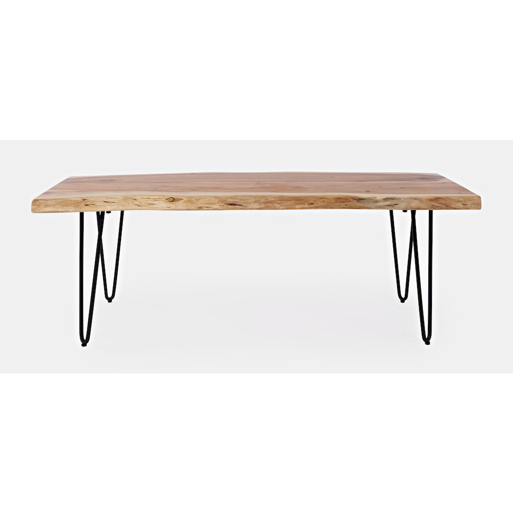 Nature's Edge 48'' Modern Solid Wood Live Edge Bench. Picture 1