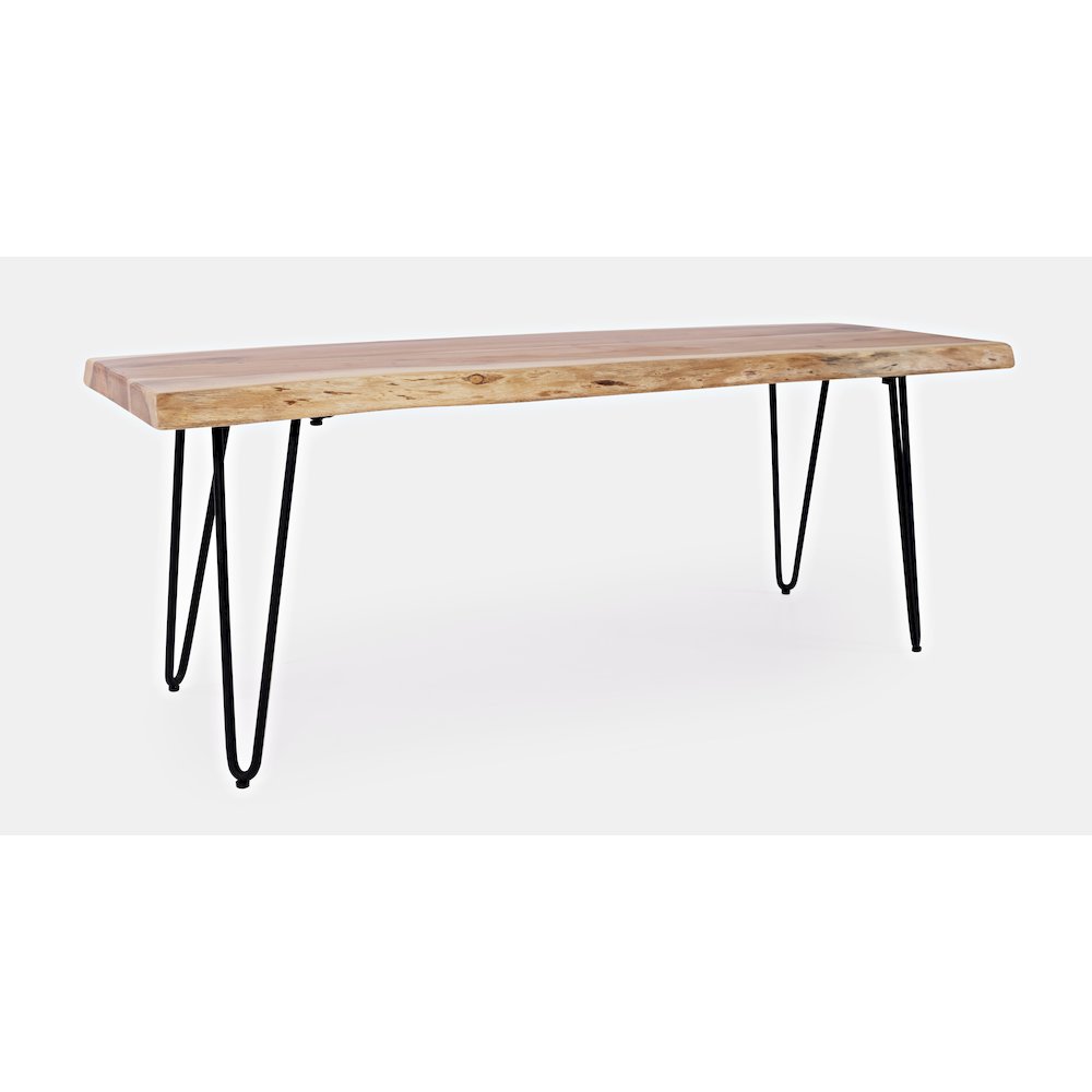 Nature's Edge 48'' Modern Solid Wood Live Edge Bench. Picture 3