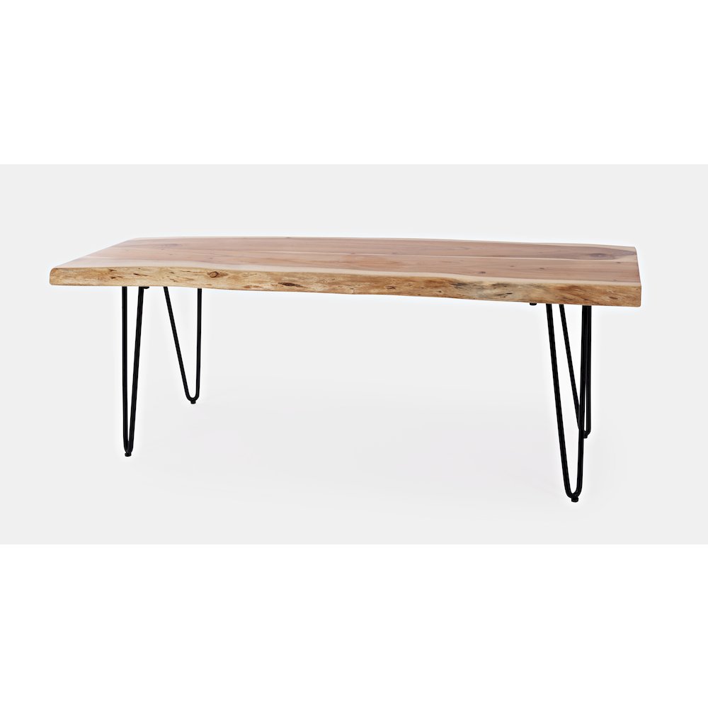 Nature's Edge 48'' Modern Solid Wood Live Edge Bench. Picture 2