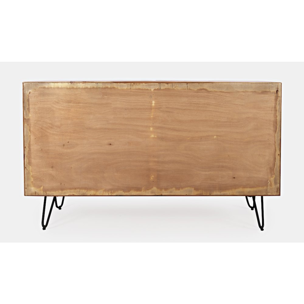 Nature's Edge Solid Acacia 54-Inch Modern Server Storage Cabinet. Picture 6