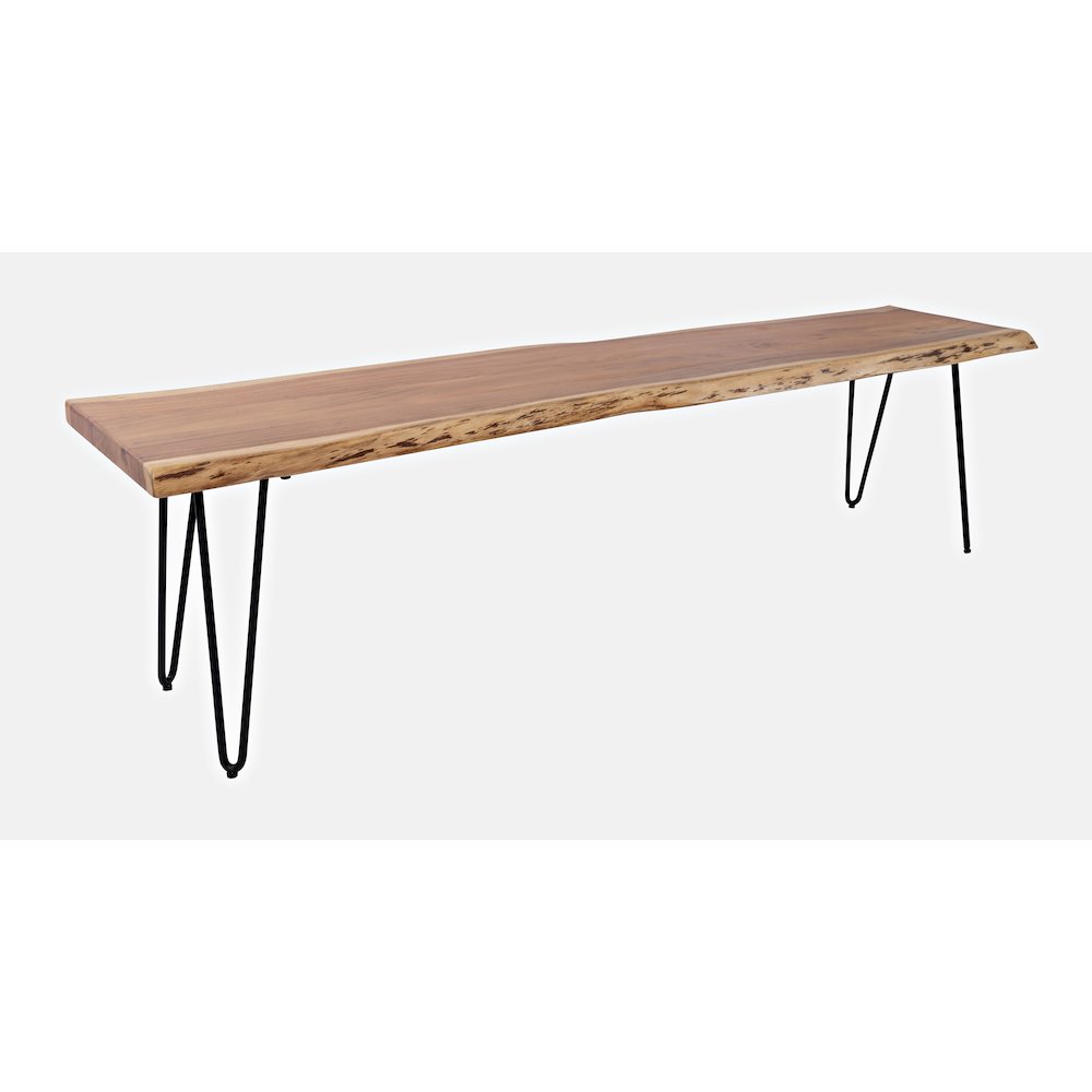 Nature's Edge 70" Solid Acacia Bench. Picture 2