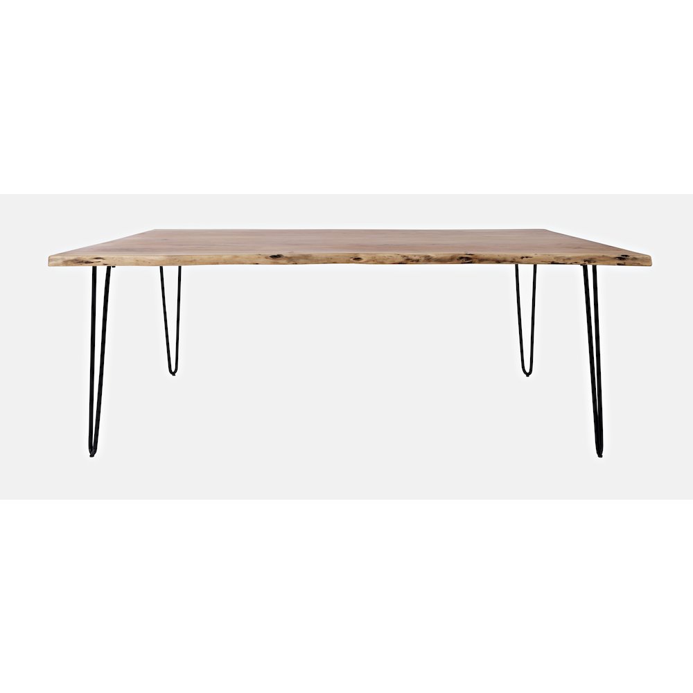 Nature's Edge Solid Acacia 79" Modern Live Edge Dining Table. Picture 1