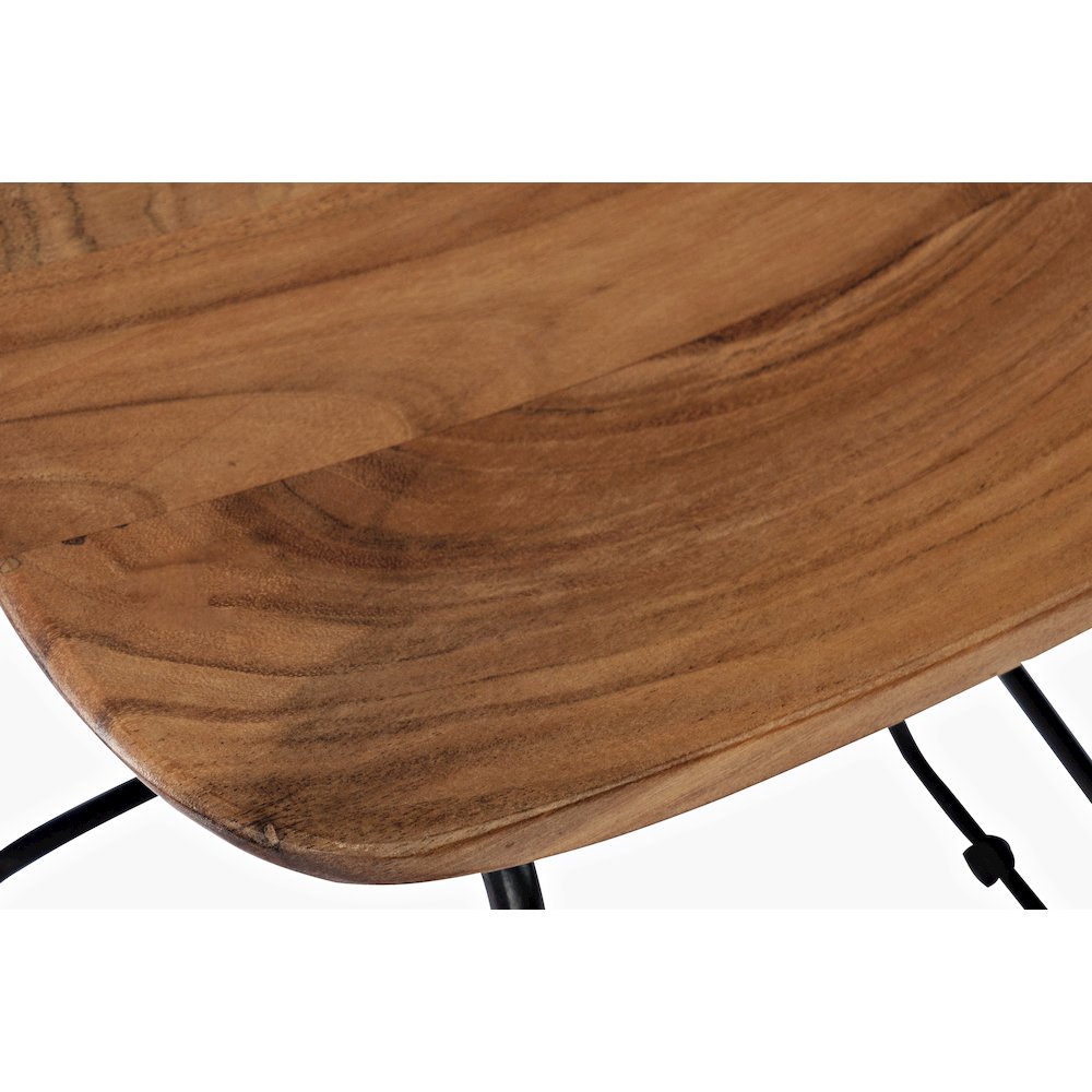 Nature's Edge Solid Acacia Counter Height Backless Stool (Set of 2). Picture 4
