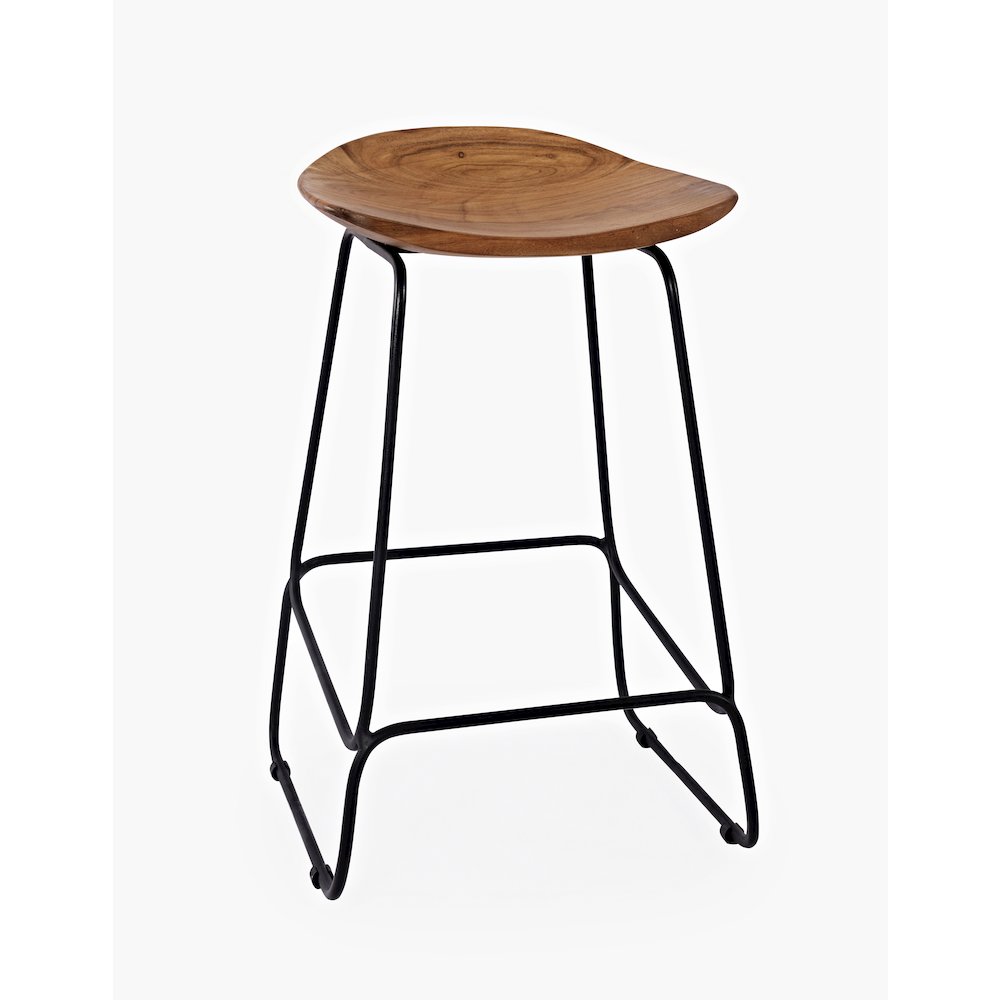 Nature's Edge Solid Acacia Counter Height Backless Stool (Set of 2). Picture 3