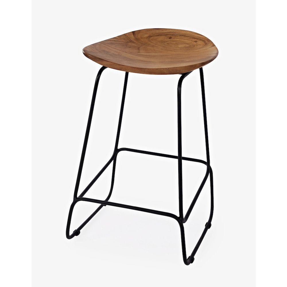 Nature's Edge Solid Acacia Counter Height Backless Stool (Set of 2). Picture 2