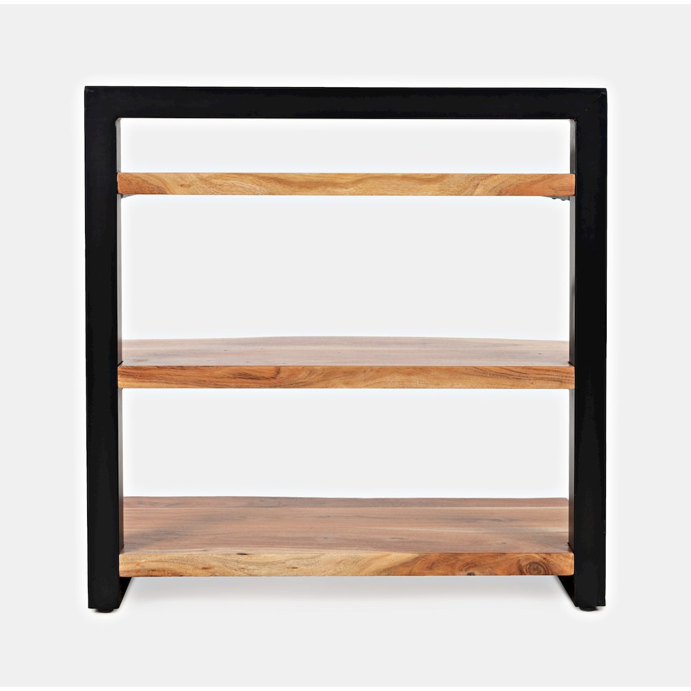 Nature's Edge Solid Acacia 3 Shelf Bookcase. Picture 6
