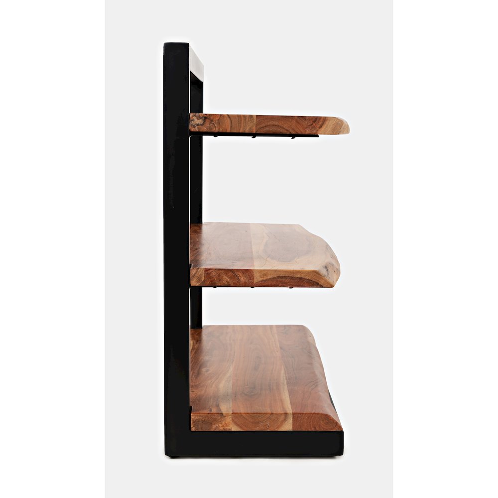 Nature's Edge Solid Acacia 3 Shelf Bookcase. Picture 5