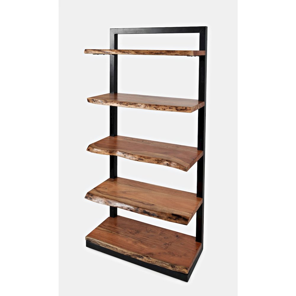 Nature's Edge Solid Acacia 5 Shelf Bookcase. Picture 3