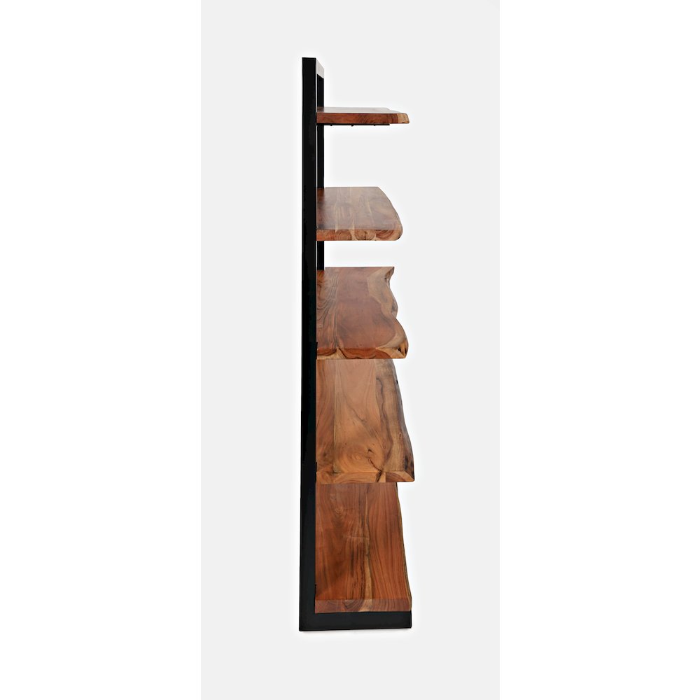 Nature's Edge Solid Acacia 5 Shelf Bookcase. Picture 5
