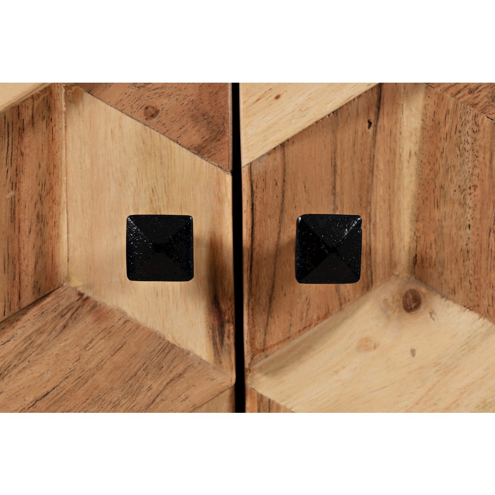 Geometrix 43" Modern Abstract Cube Style Accent Cabinet. Picture 6
