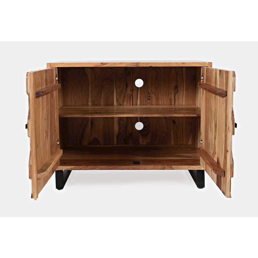Geometrix 43" Modern Abstract Cube Style Accent Cabinet. Picture 7