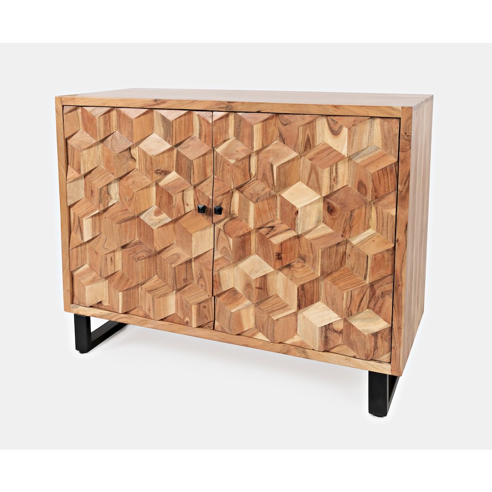 Geometrix 43" Modern Abstract Cube Style Accent Cabinet. Picture 3