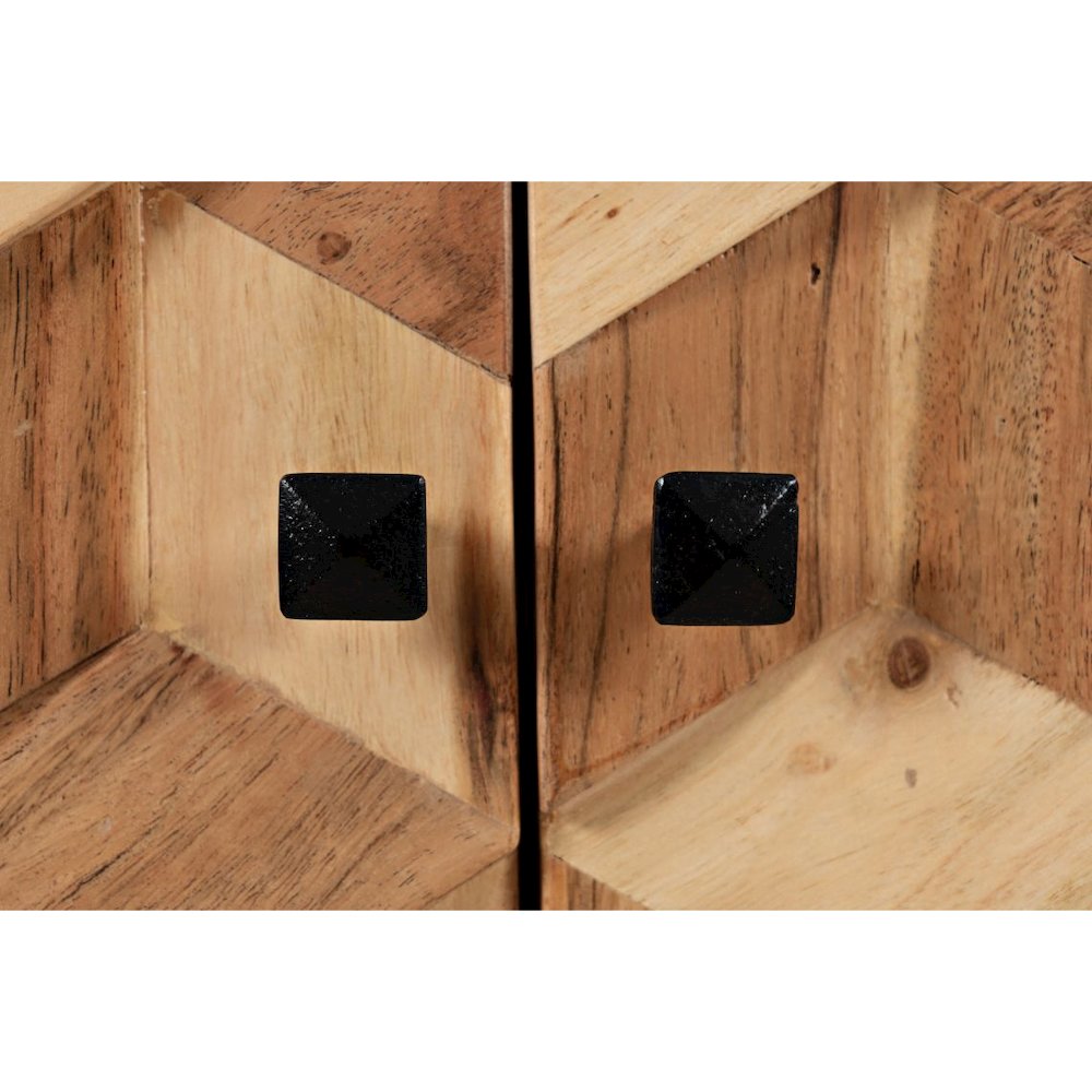 Geometrix 63" Modern Abstract Cube Style Accent Cabinet. Picture 6