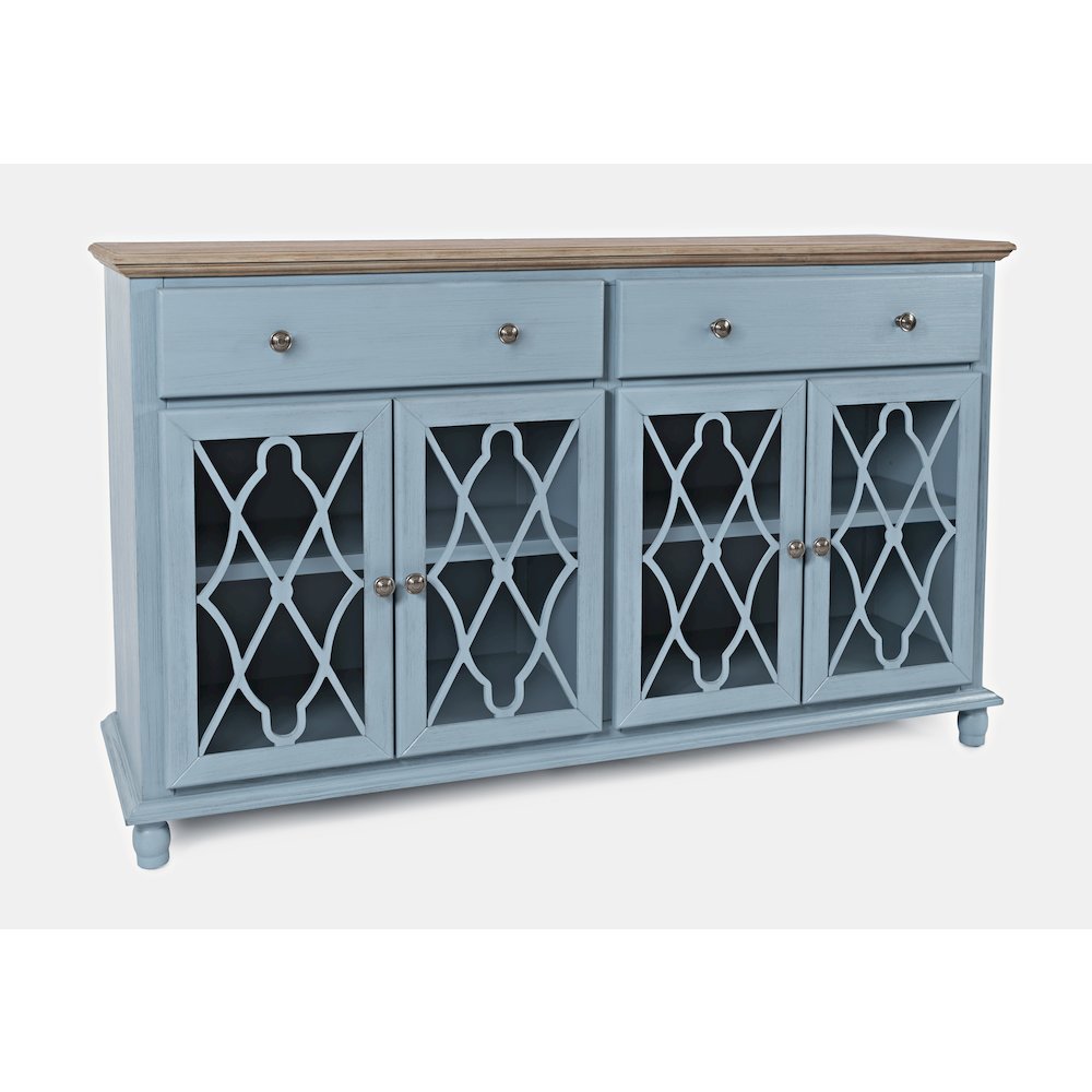 Aurora Hills Country Wire-Brushed 4 Door Accent Chest. Picture 3