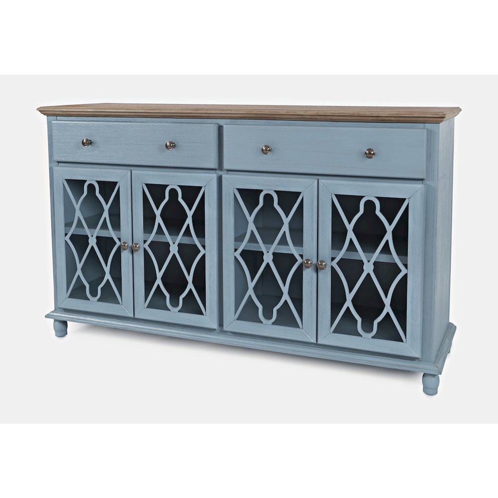Aurora Hills Country Wire-Brushed 4 Door Accent Chest. Picture 2