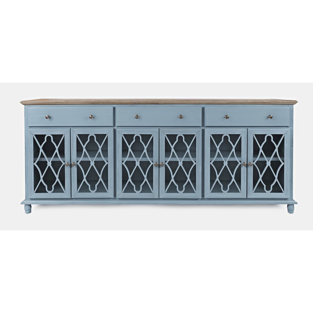 Aurora Hills Country Wire-Brushed 6 Door Accent Chest. Picture 1