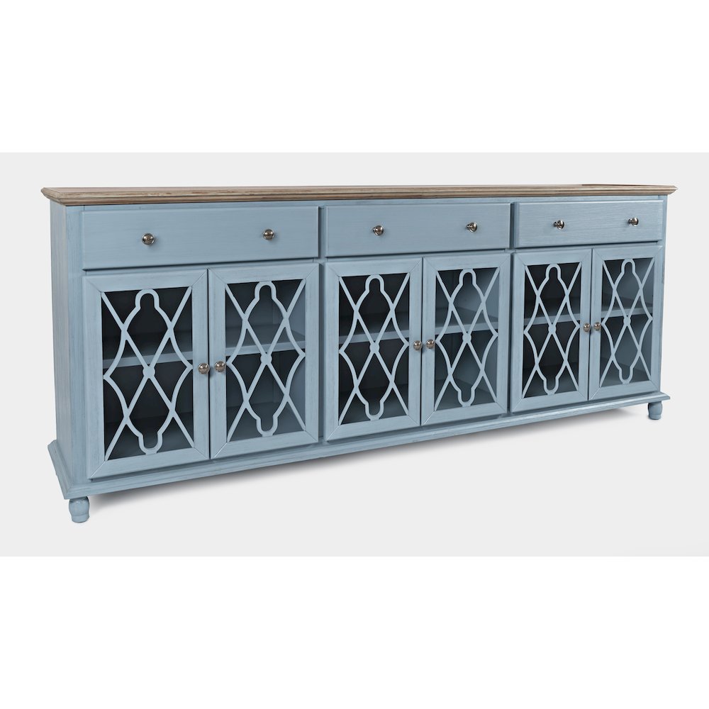 Aurora Hills Country Wire-Brushed 6 Door Accent Chest. Picture 3