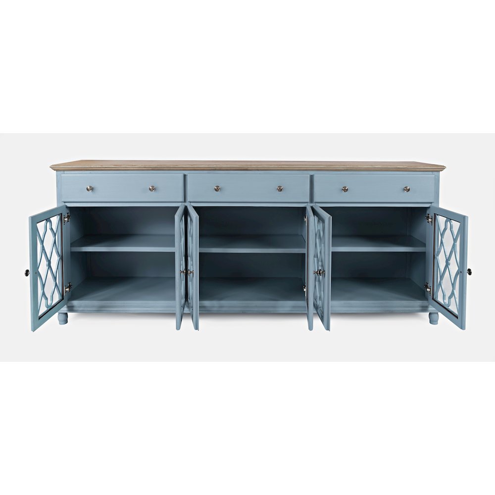 Aurora Hills Country Wire-Brushed 6 Door Accent Chest. Picture 6