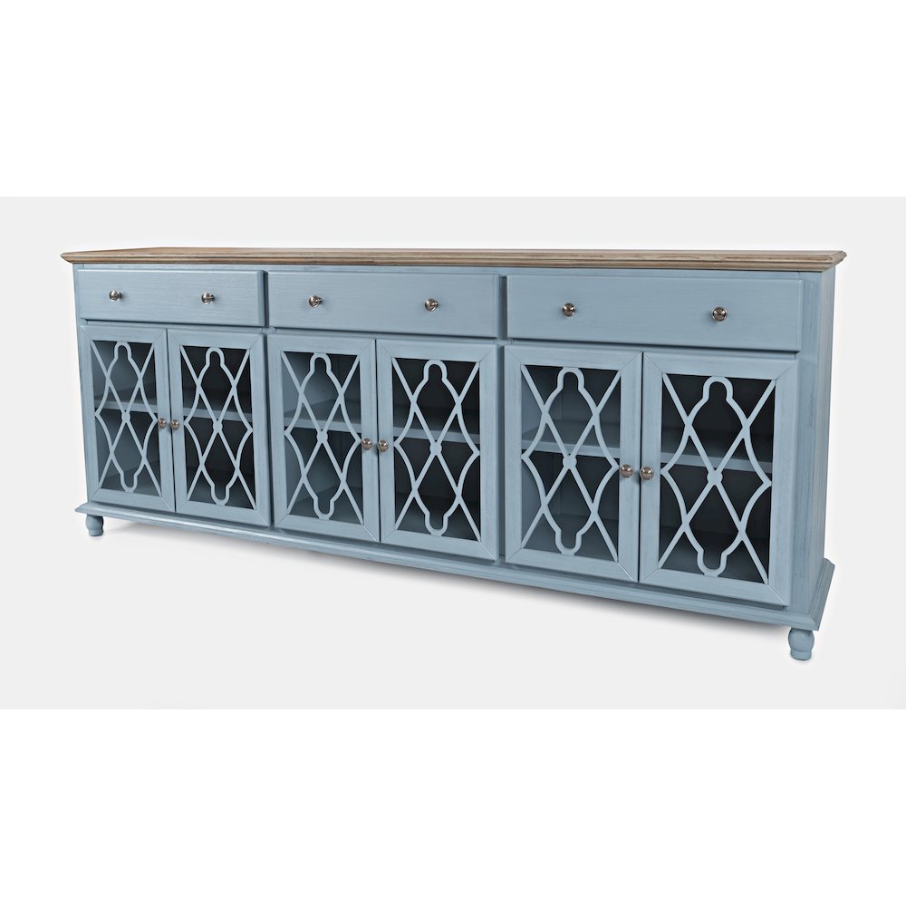 Aurora Hills Country Wire-Brushed 6 Door Accent Chest. Picture 2