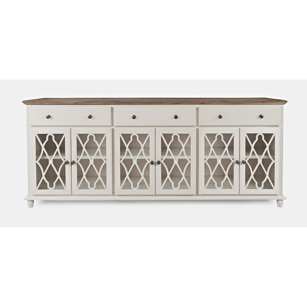 Aurora Hills Country Wire-Brushed 6 Door Accent Chest. Picture 1