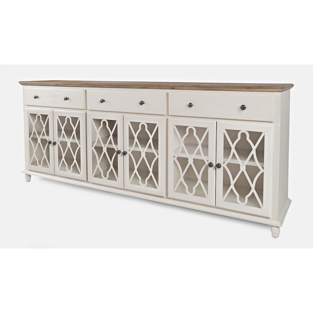 Aurora Hills Country Wire-Brushed 6 Door Accent Chest. Picture 2