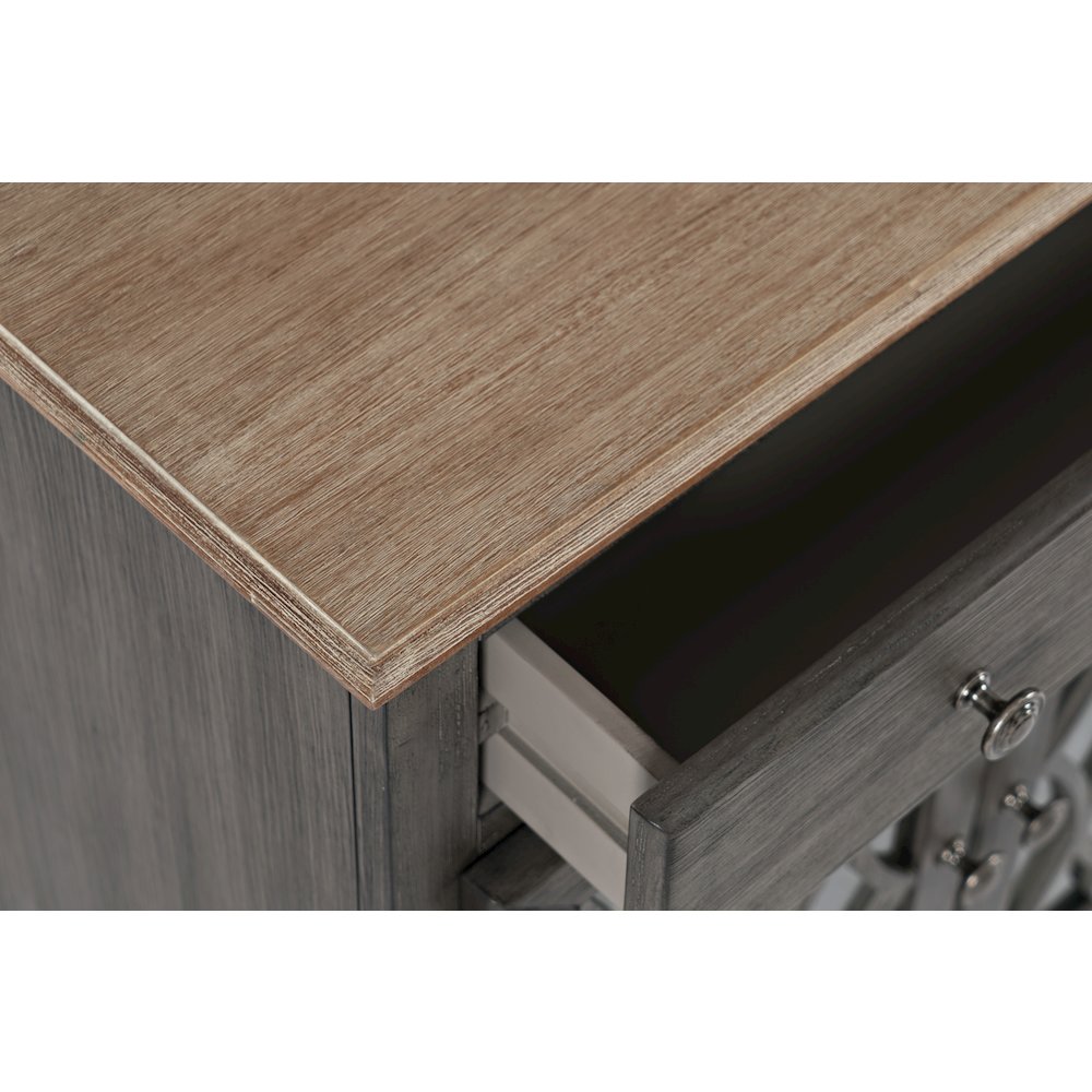 Aurora Hills Country Wire-Brushed 2 Door Accent Chest. Picture 5