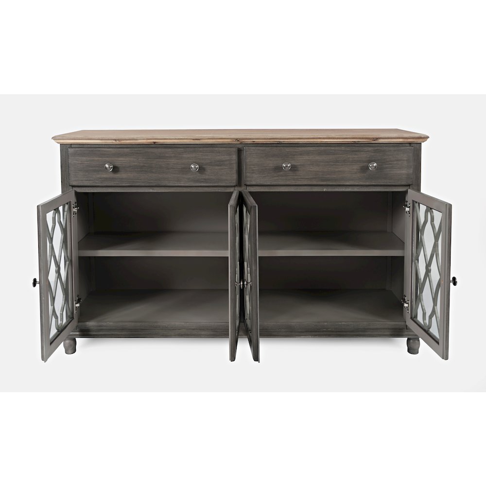 Aurora Hills Country Wire-Brushed 4 Door Accent Chest. Picture 6