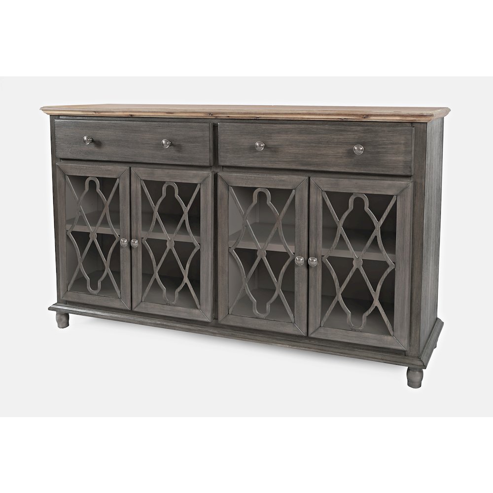 Aurora Hills Country Wire-Brushed 4 Door Accent Chest. Picture 2