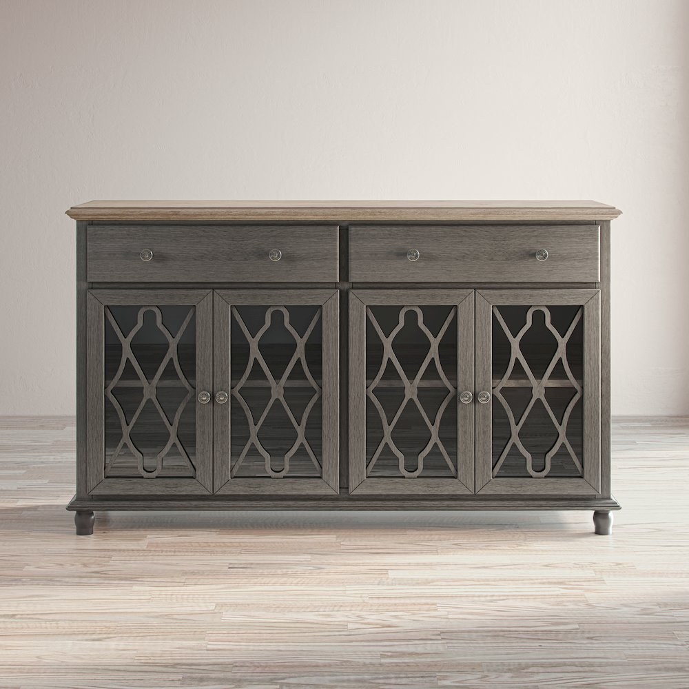 Aurora Hills Country Wire-Brushed 4 Door Accent Chest. Picture 11