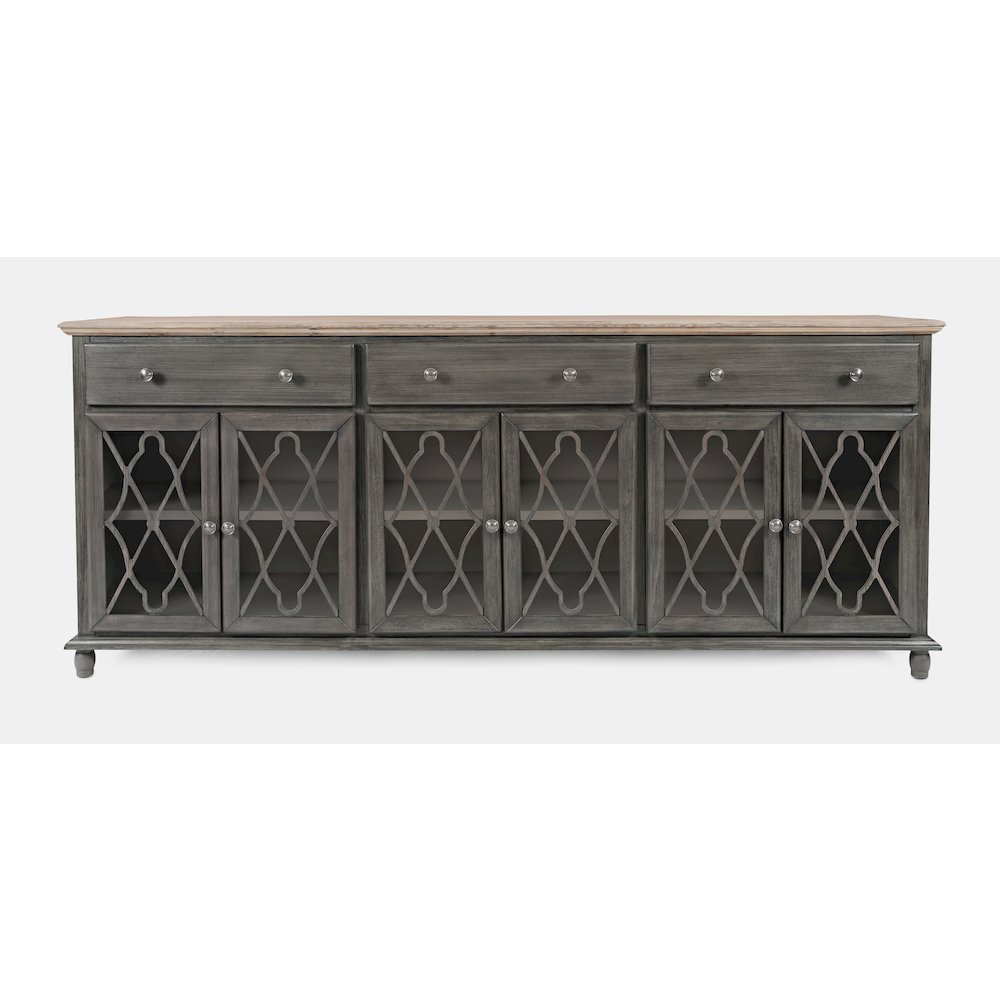 Aurora Hills Country Wire-Brushed 6 Door Accent Chest. Picture 1