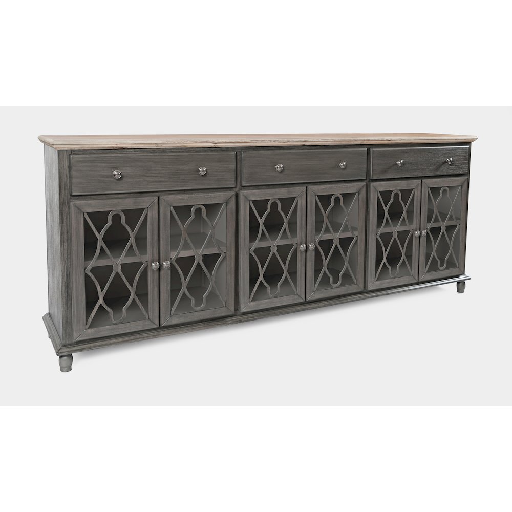 Aurora Hills Country Wire-Brushed 6 Door Accent Chest. Picture 3