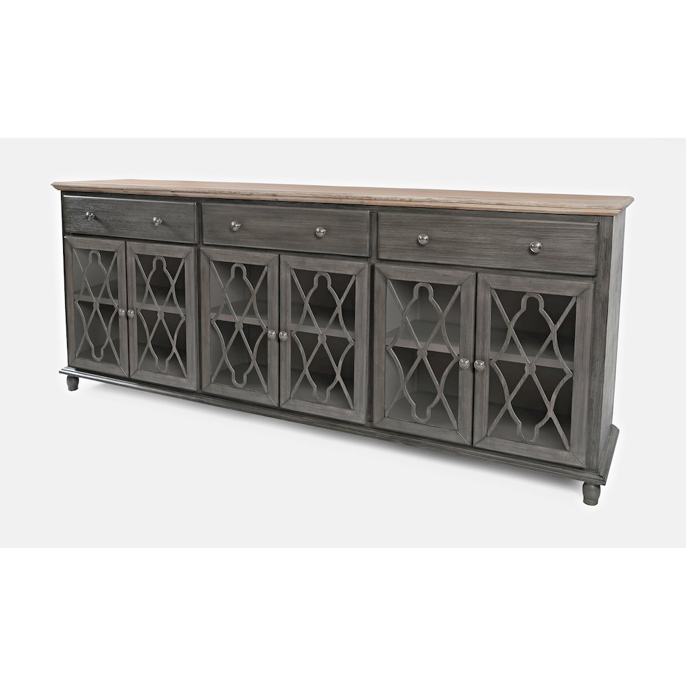 Aurora Hills Country Wire-Brushed 6 Door Accent Chest. Picture 2