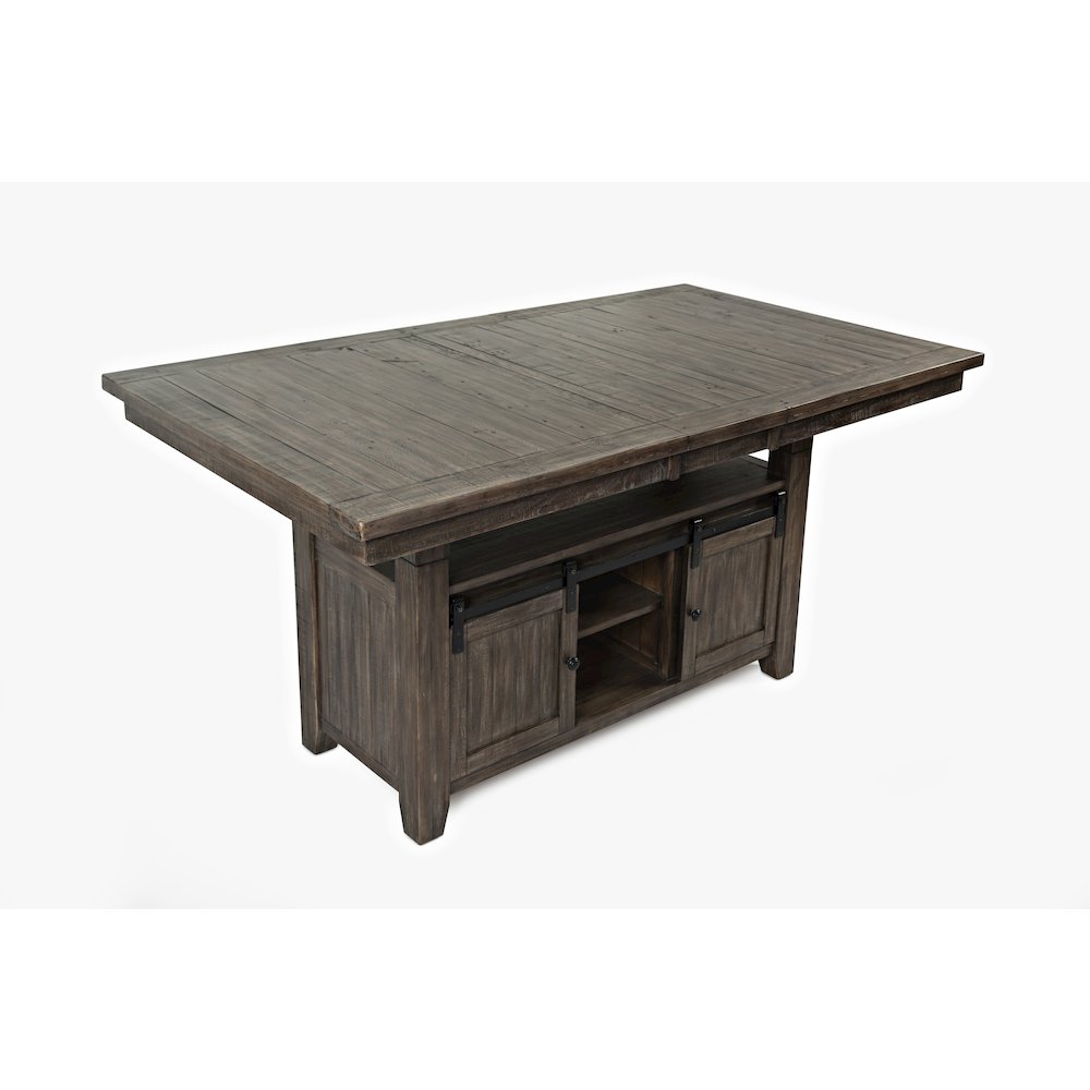 Reclaimed Pine 72" Farmhouse Counter Height Seven-Piece Dining Set. Picture 3