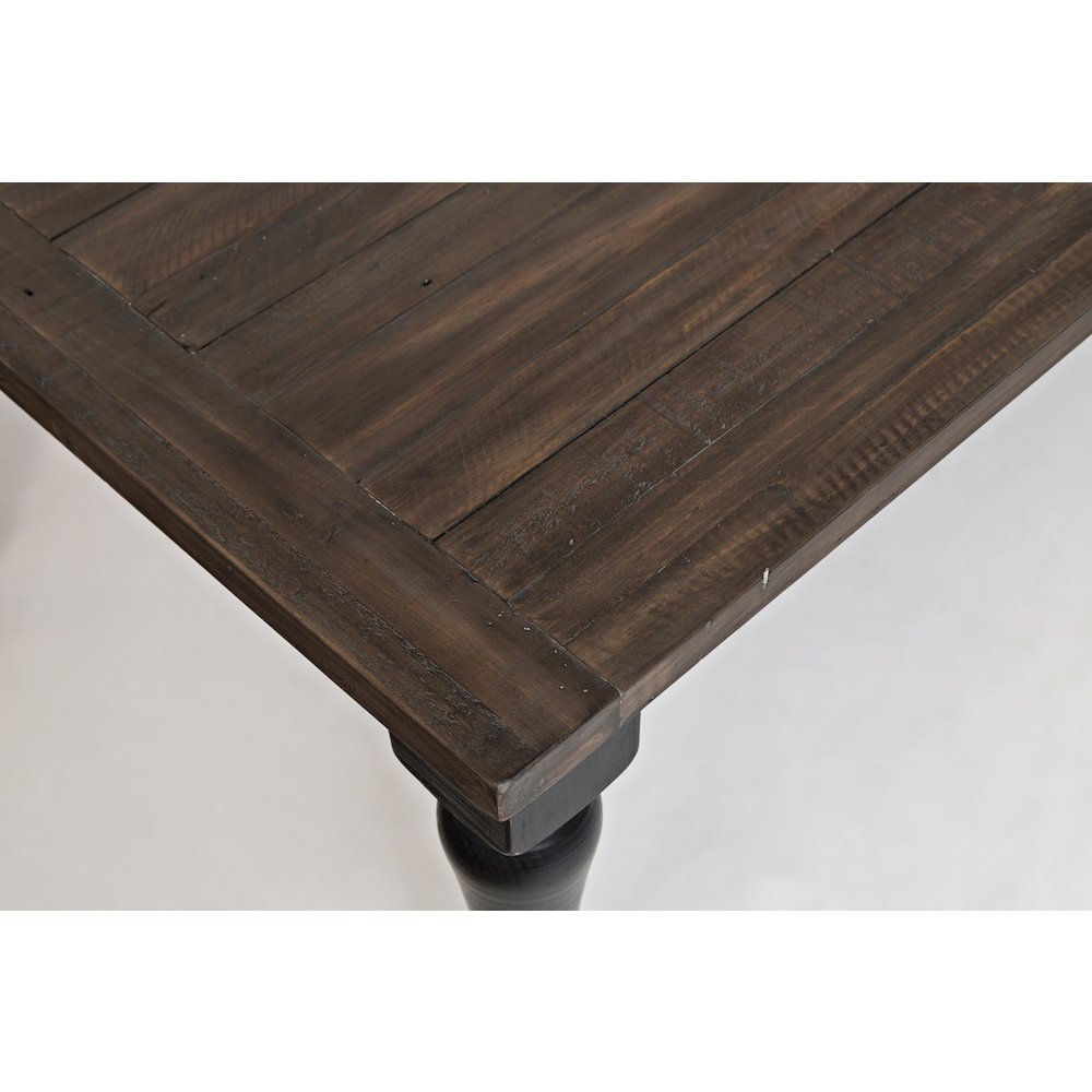 Madison County Rustic Reclaimed Pine Farmhouse Rectangle Extension Dining Table. Picture 4