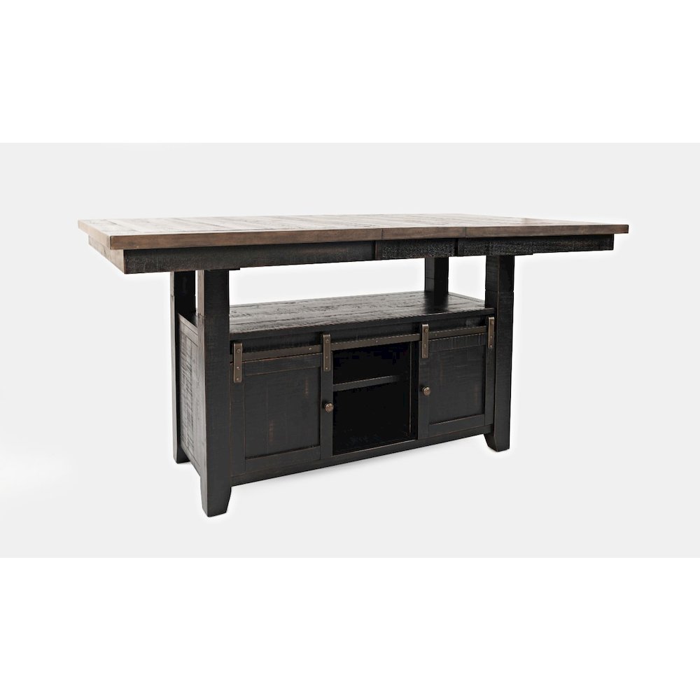 Reclaimed Pine 72" Farmhouse Counter Height Seven-Piece Dining Set. Picture 4