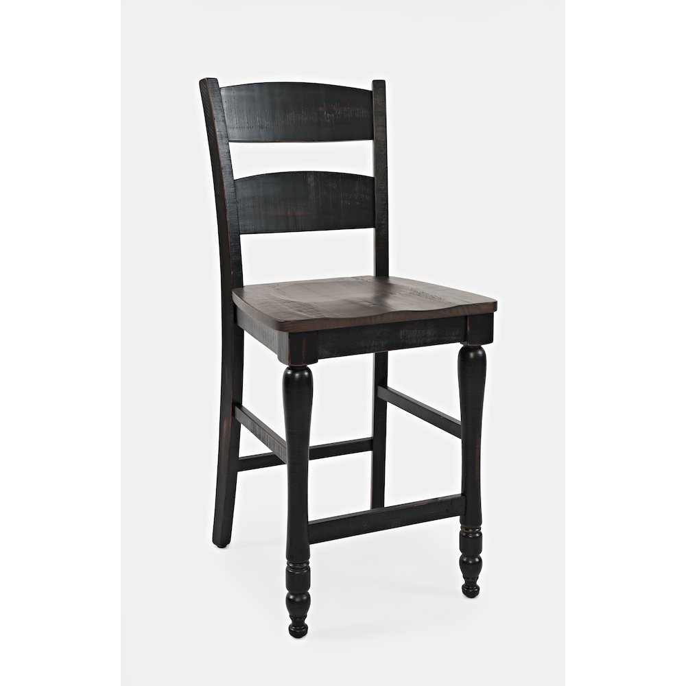 Reclaimed Pine 72" Farmhouse Counter Height Seven-Piece Dining Set. Picture 9