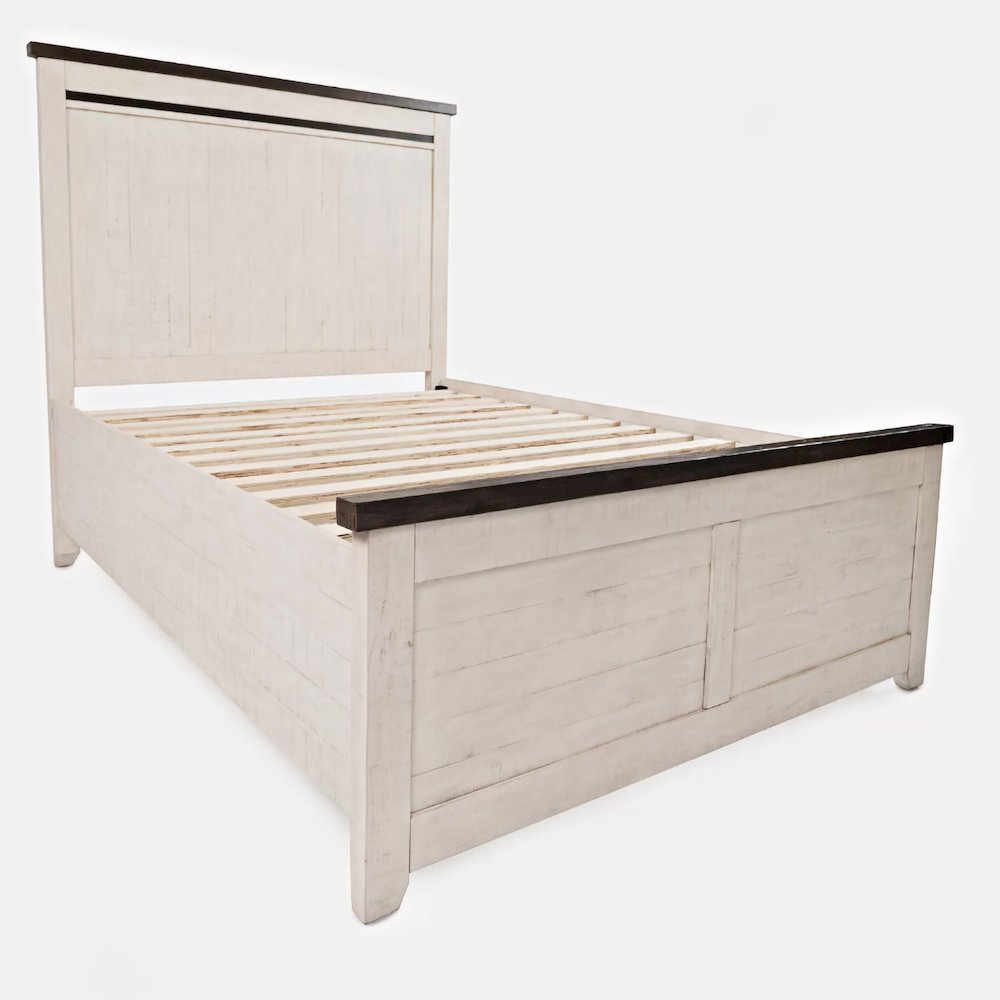 Madison County Rustic Reclaimed Pine Farmhouse Queen Panel Bed. Picture 1