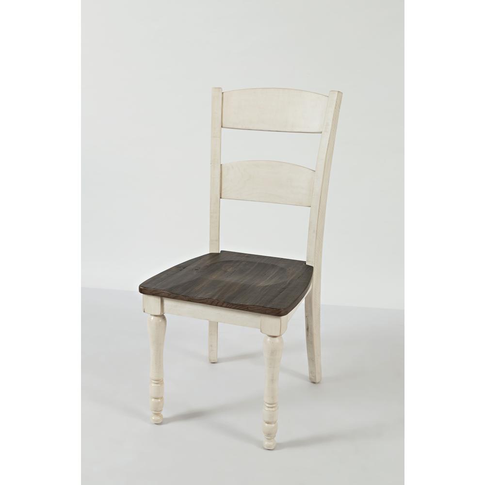 White Pine Ladderback Dining Chairs Set of 2 with Sturdy Plywood Construction. Picture 1