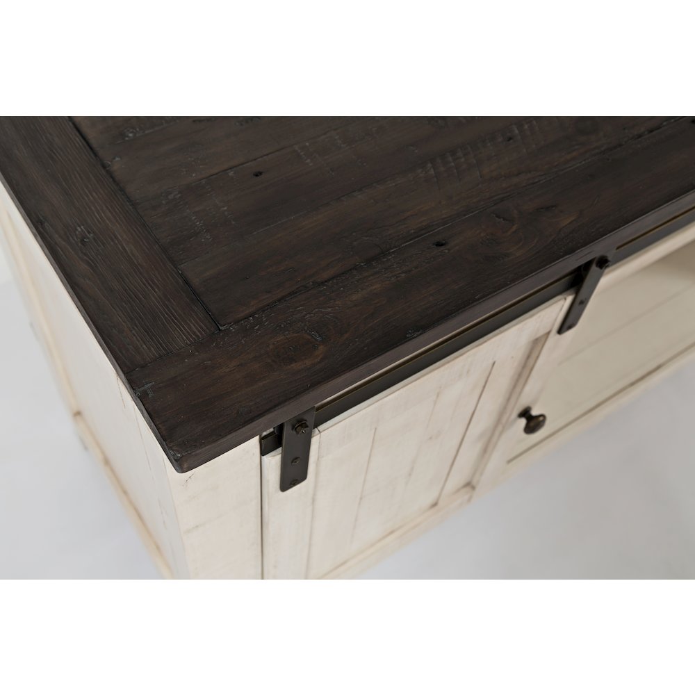 Madison County Rustic Reclaimed Solid Wood Farmhouse 60" Barn Door Console. Picture 4